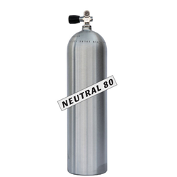 Aluminum 80 C/f Cylinder (neutral) 3300psi - 80 C/
